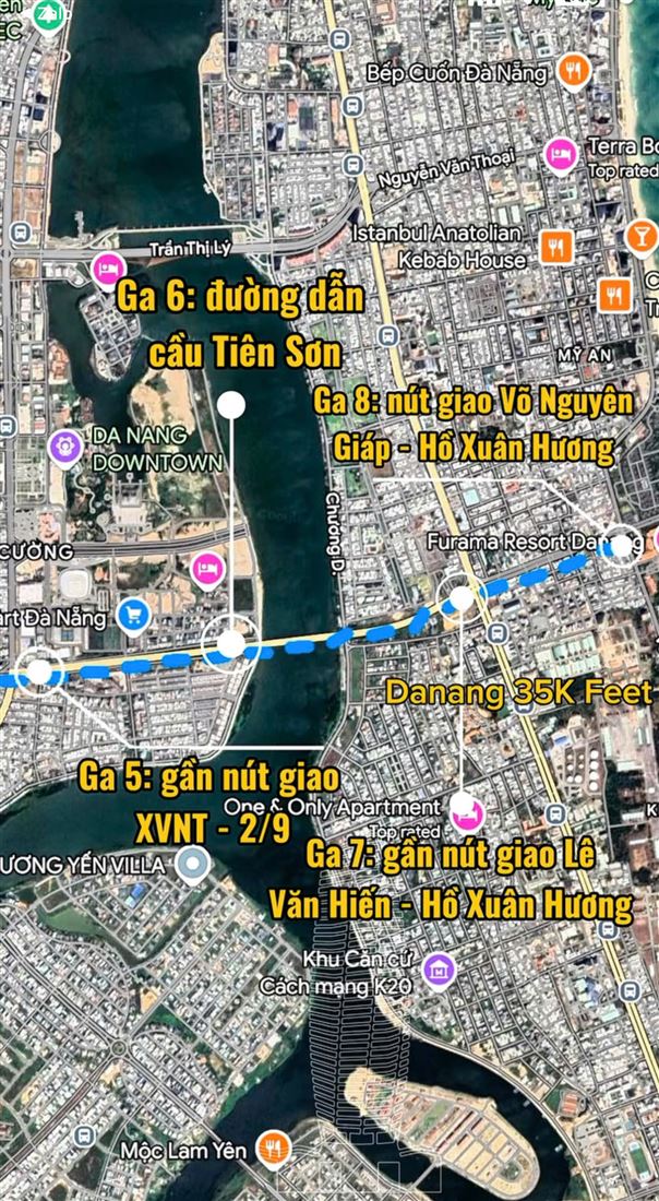 MÔ PHỎNG CÁC TRẠM DỪNG CỦA TUYẾN ĐƯỜNG SẮT ĐÔ THỊ LRT2 ĐÀ NẴNG.
